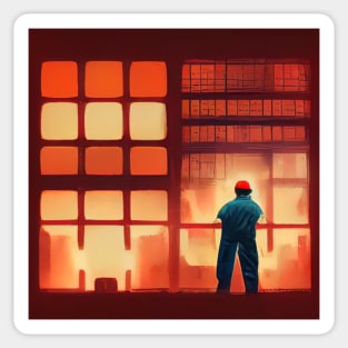 Factory worker | Comics style Sticker